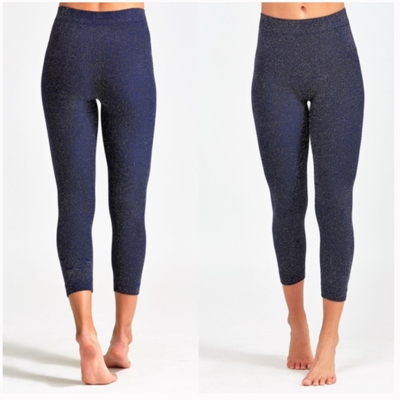 NWT Phat Buddha NAVY JANE GLITTER LEGGING - Picture 2 of 3